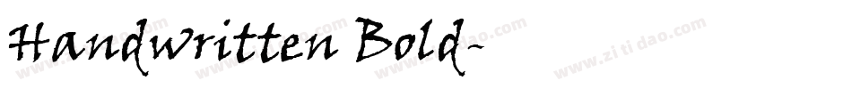 Handwritten Bold字体转换